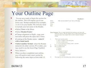 Formatting a research paper using word | PPT