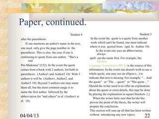 Formatting a research paper using word | PPT