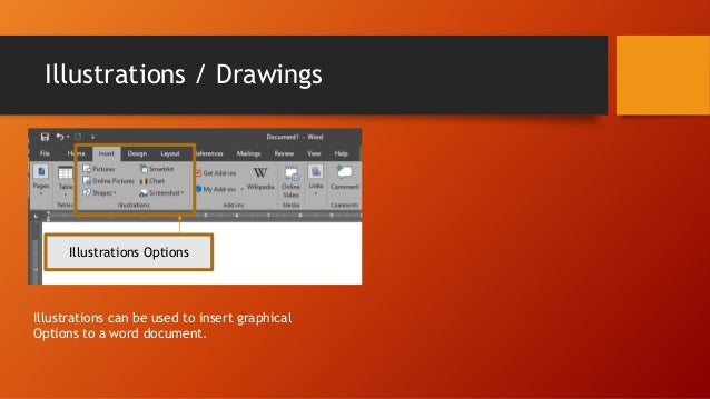 Formatting features in microsoft word
