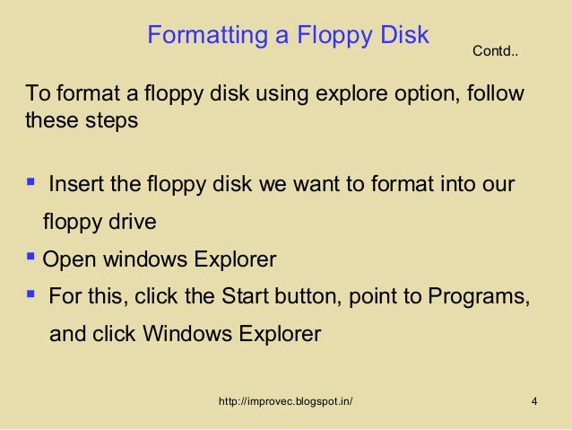 formatting a floppy for dos boot disk