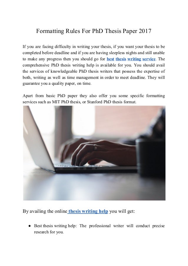 Rules for writing phd thesis online