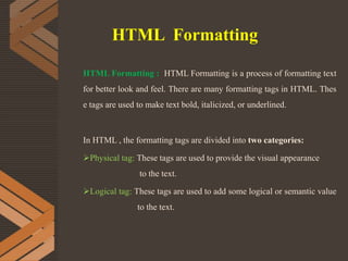 Formatting tags | PPTX