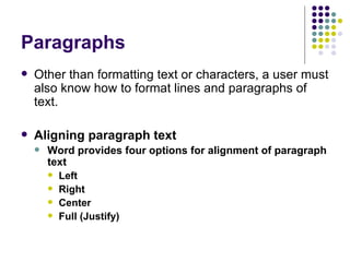 Formatting text | PPT