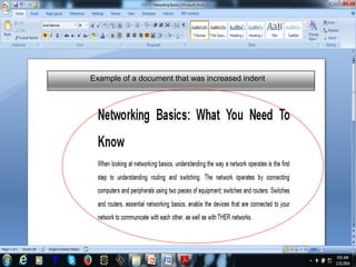 Example of a document that was increased indent

 