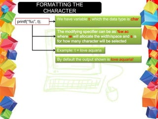 Formatting the output | PPT