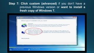 Windows 7 Formatting Methods Steps in Formatting Windows 7 and reinstalling | PPTX