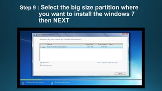 Windows 7 Formatting Methods Steps in Formatting Windows 7 and reinstalling | PPTX