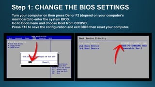 Windows 7 Formatting Methods Steps in Formatting Windows 7 and reinstalling | PPTX