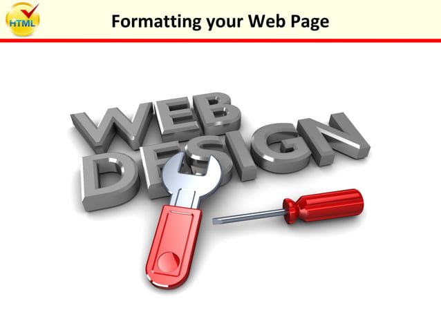 Formatting your web page | PPT image.