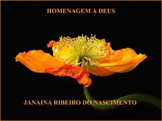 HOMENAGEM A DEUS
JANAINA RIBEIRO DO NASCIMENTO
 