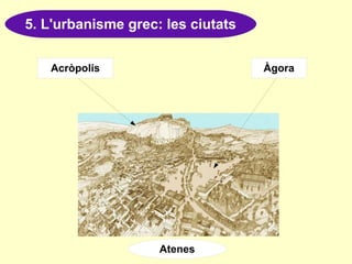 5. L'urbanisme grec: les ciutats
Acròpolis Àgora
Atenes
 