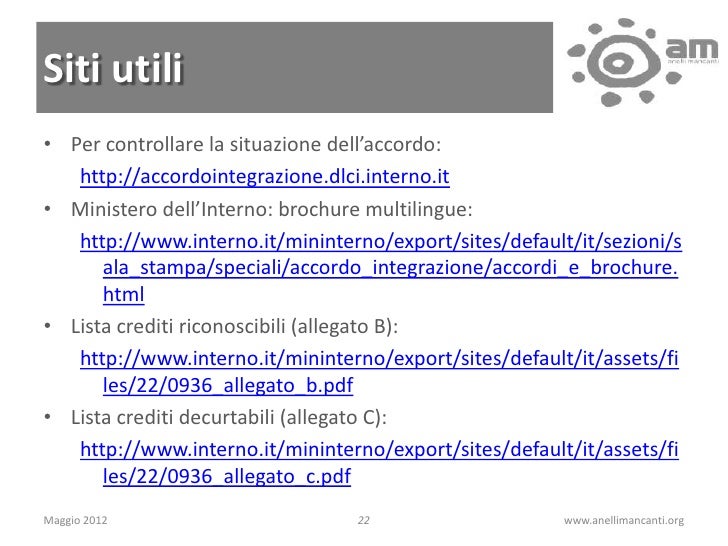 L'Accordo di Integrazione e il permesso L'Accordo di Integrazione e il permesso