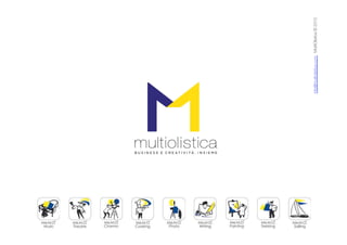 Team Building
Comunicazione
Un percorso esperienziale di cinque tappe sensoriali
per ideare, progettare e realizzare dei prodotti, usando
la forza di vista, udito, gusto, olfatto e tatto. I partecipanti,
divisi in gruppi, sviluppano liberamente le proprie
creazioni; al termine del lavoro, ciascun team valuta
i risultati degli altri, vengono così attribuiti dei punteggi
che determinano una classiﬁca con premiazione ﬁnale.
INDICE
IL SENSO DELLA CREATIVITÀ
1,5 giornate
Contenuti personalizzati per
impiegati, quadri e dirigenti
Me.M.O.® Universal
TEAM BUILDING
Team Building
Team Working
DINNER BUILDING
TEAM BUILDING
 