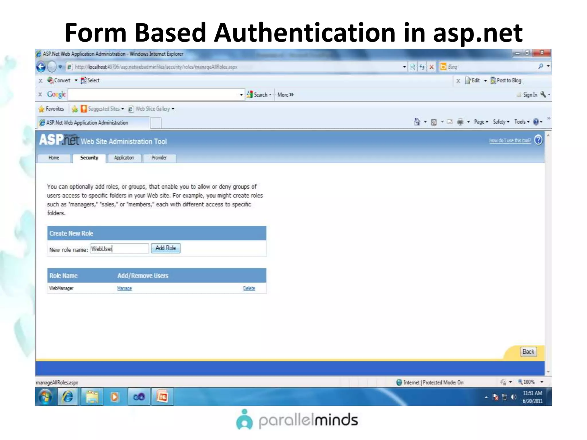 Form Based Authentication in asp.net
