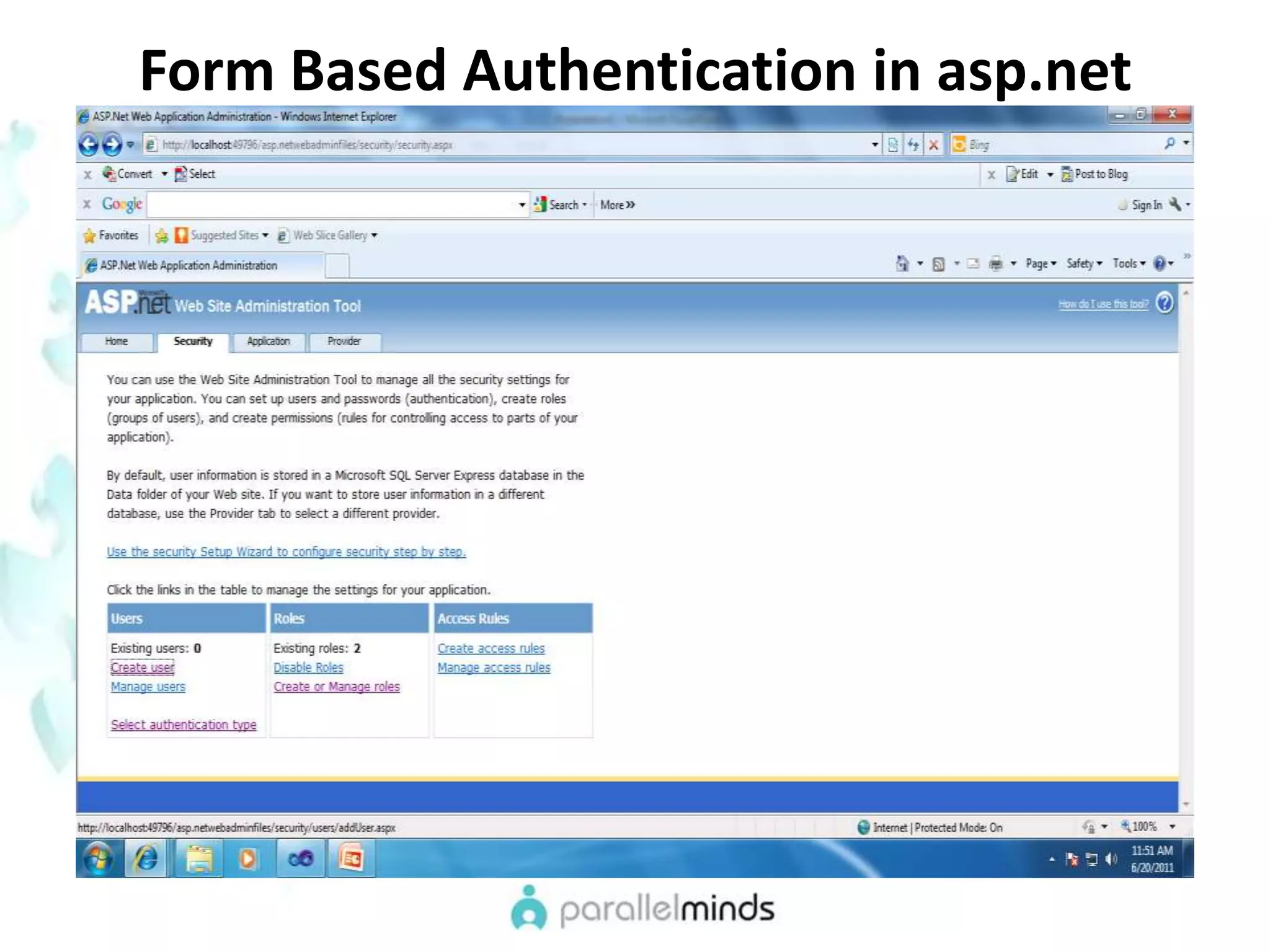Form Based Authentication in asp.net