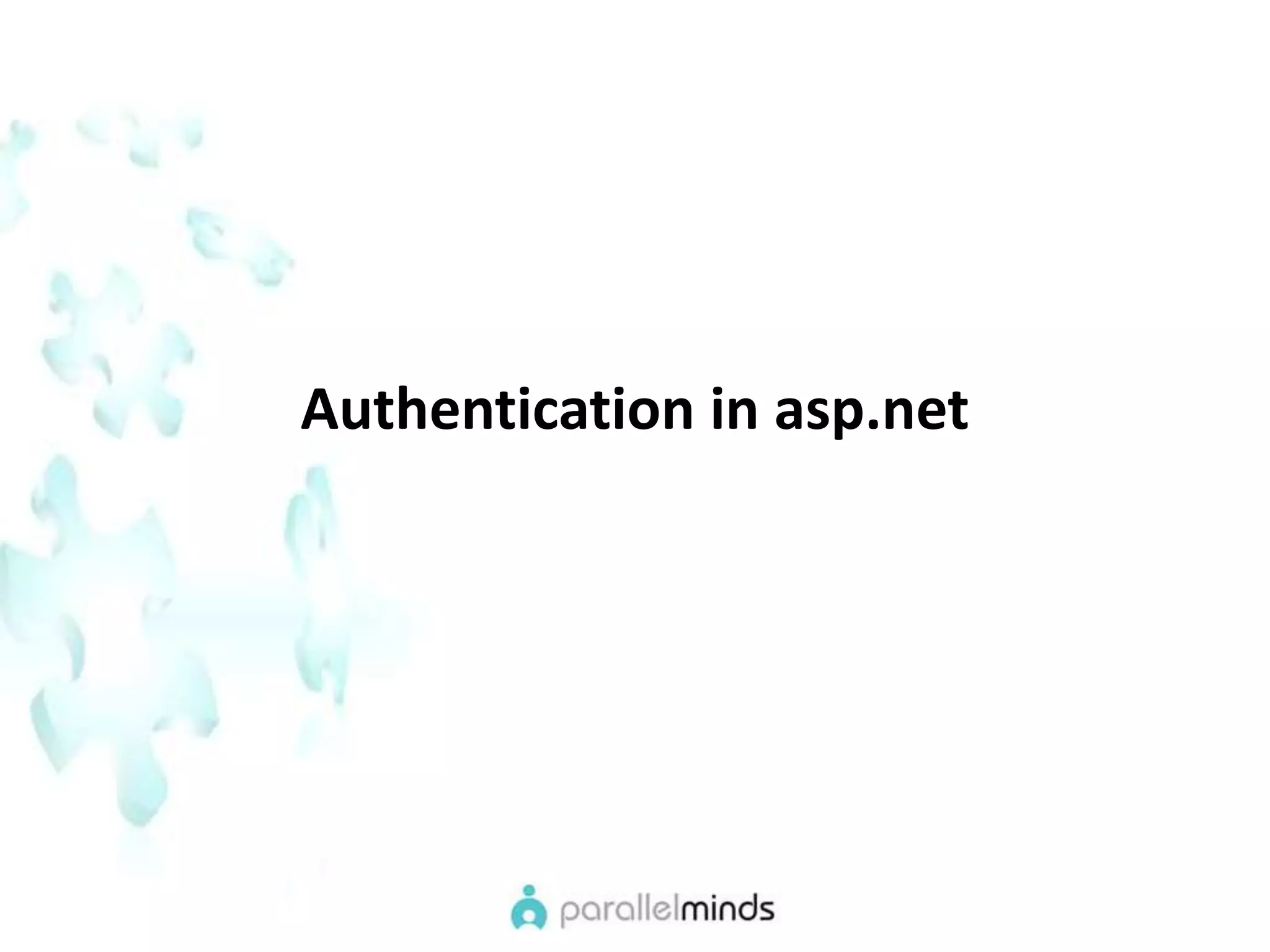 Authentication in asp.net