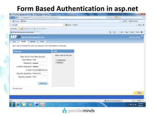Form Based Authentication in asp.net