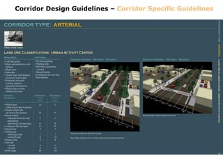 Corridor Design Guidelines – Corridor Specific Guidelines
 