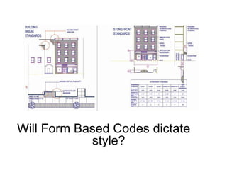 Will Form Based Codes dictate
            style?
 