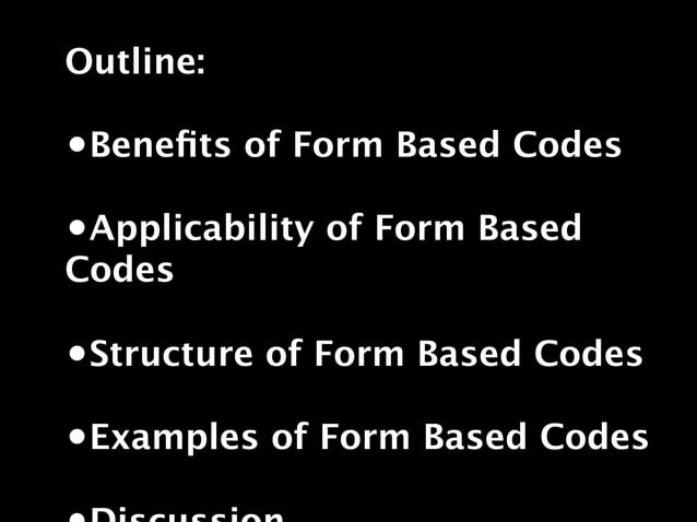 Form based codes intro | PDF