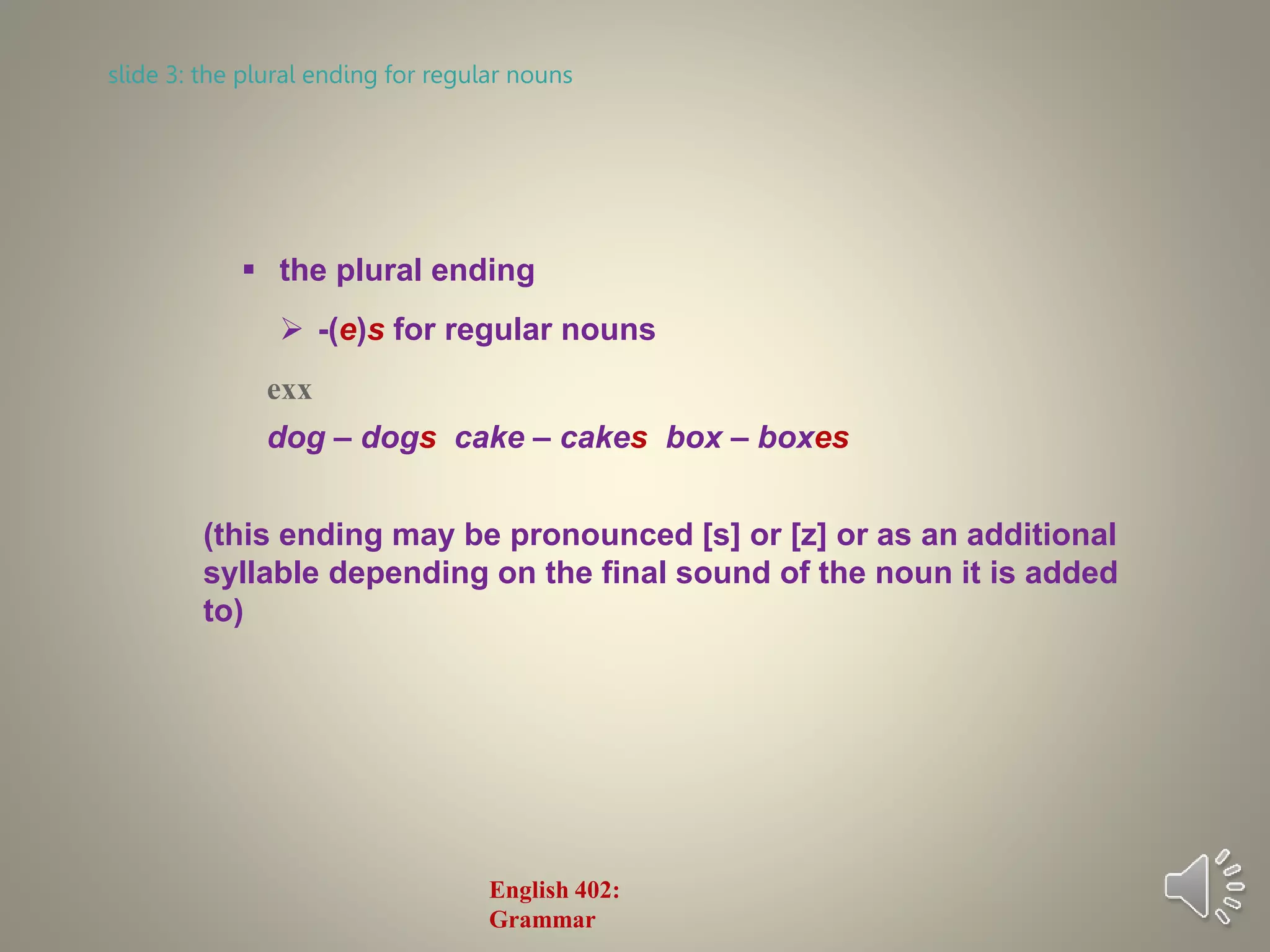 English Grammar Lecture 3: Form Classes | PPTX