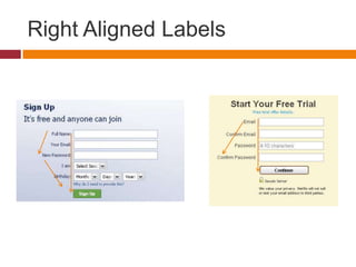 Right Aligned Labels