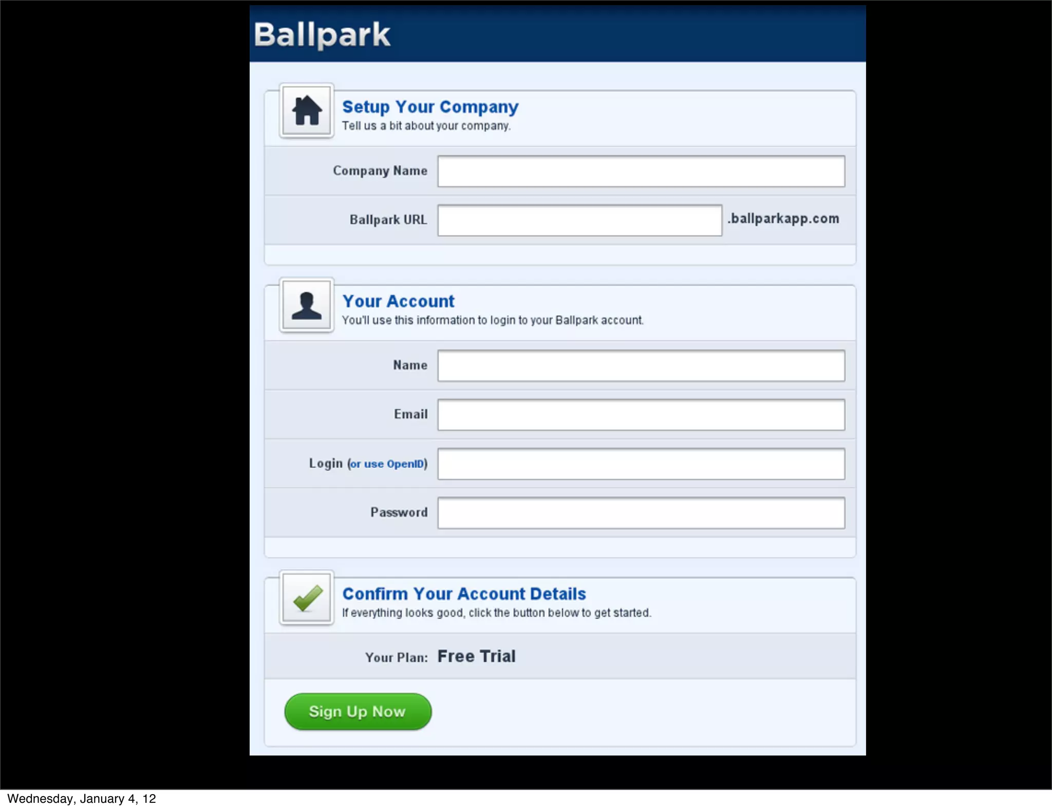 Wednesday, January 4, 12
 