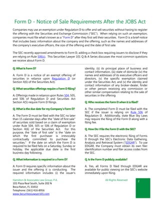Filing Form D And Going Public - Ask Securities Lawyer 101 | PDF