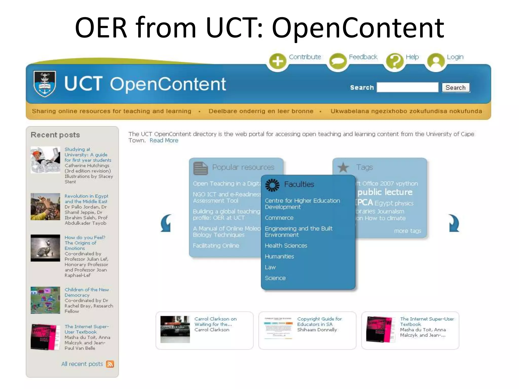 OER from UCT: OpenContent
 
