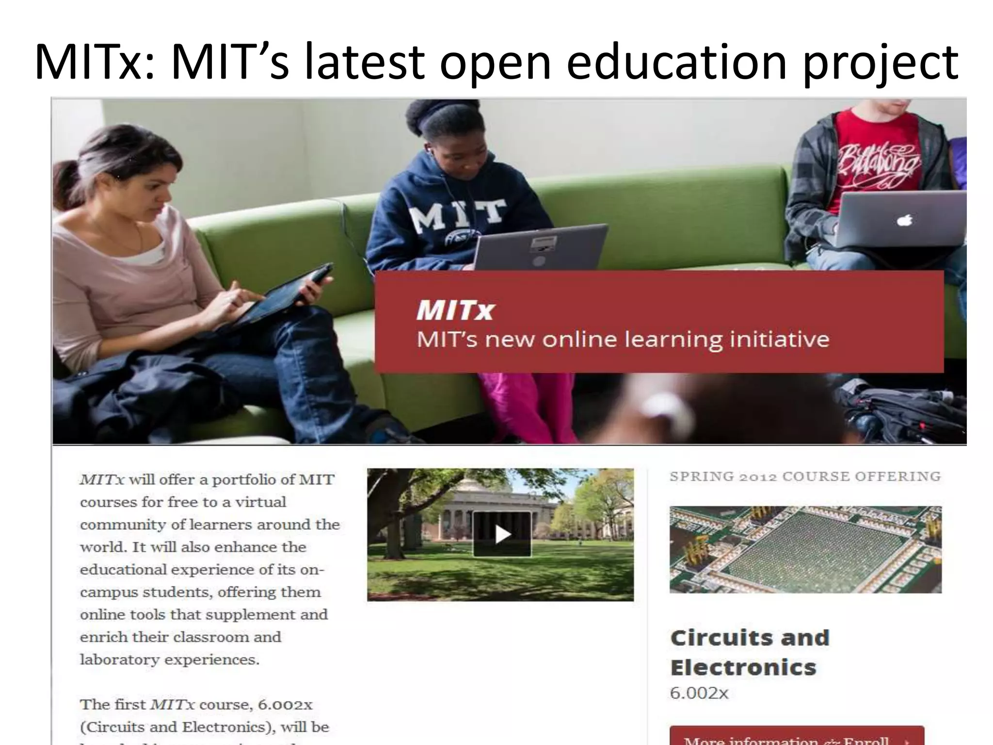 MITx: MIT’s latest open education project
 