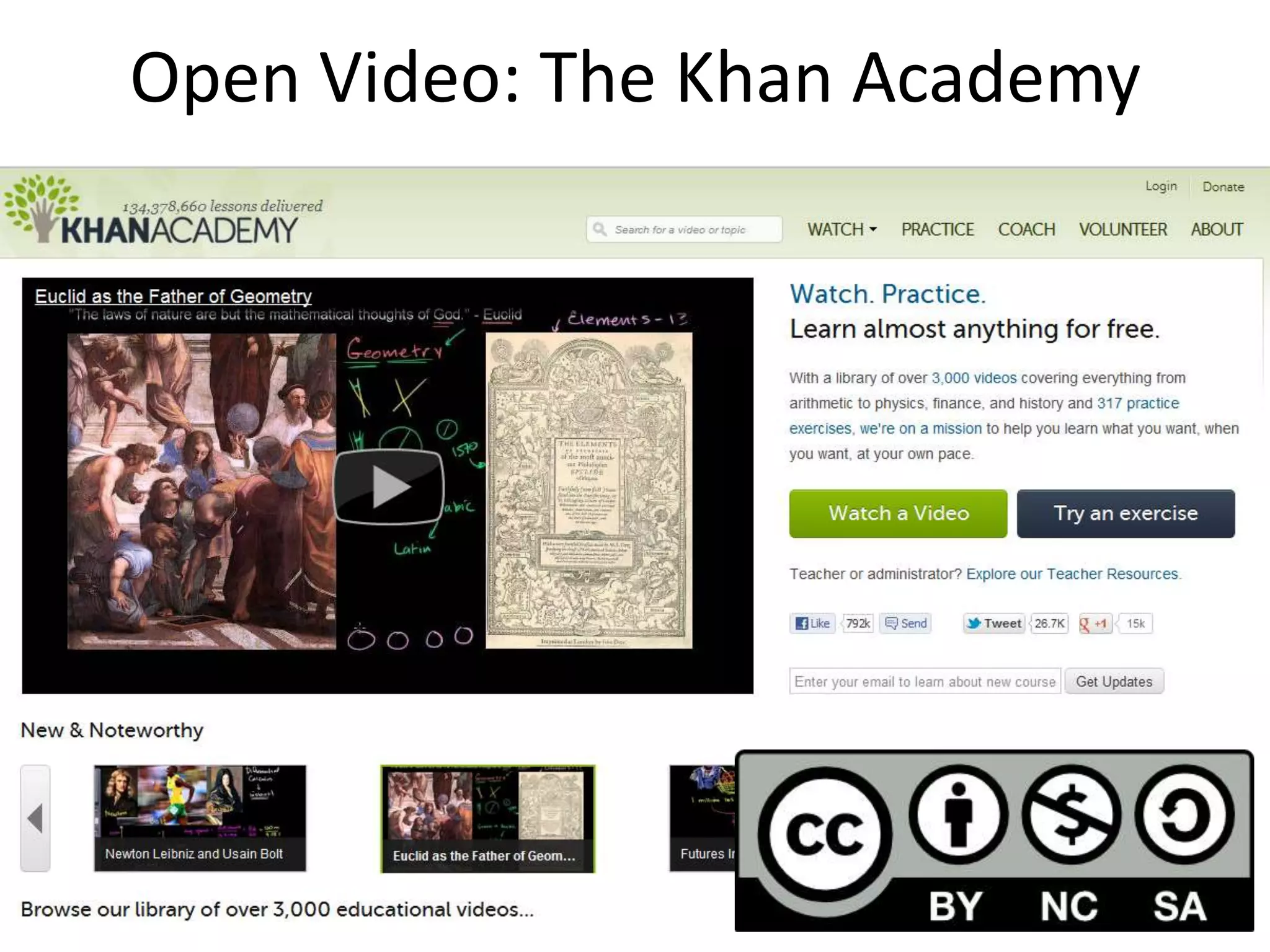 Open Video: The Khan Academy
 