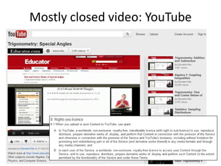 Mostly closed video: YouTube
 