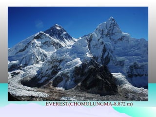 EVEREST(CHOMOLUNGMA-8.872 m)
 