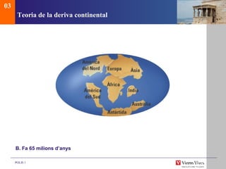 Teor ia de la deriva continental 03 B. Fa 65 milions d’anys 