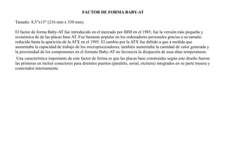 Los factores de forma