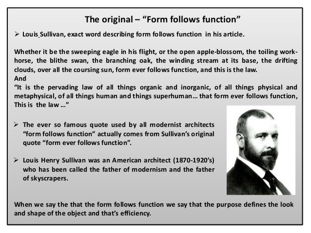 form follows function function follows form