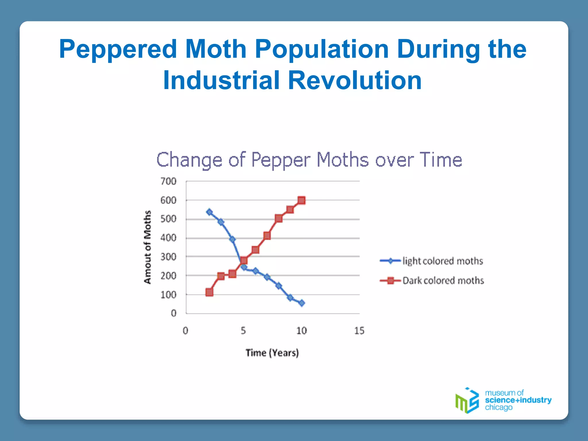 Peppered Moth Population During the
Industrial Revolution
 