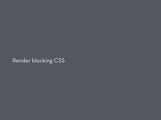 Render blocking CSS
 