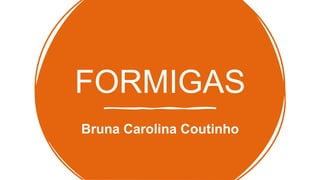 FORMIGAS
Bruna Carolina Coutinho
 