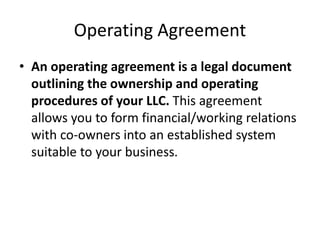 Forming an LLC | PPTX