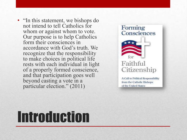 Forming Consciences for Faithful Citizenship | PPT