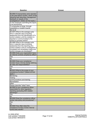Form internal control | XLS