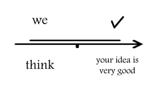 we
think your idea is
very good
 