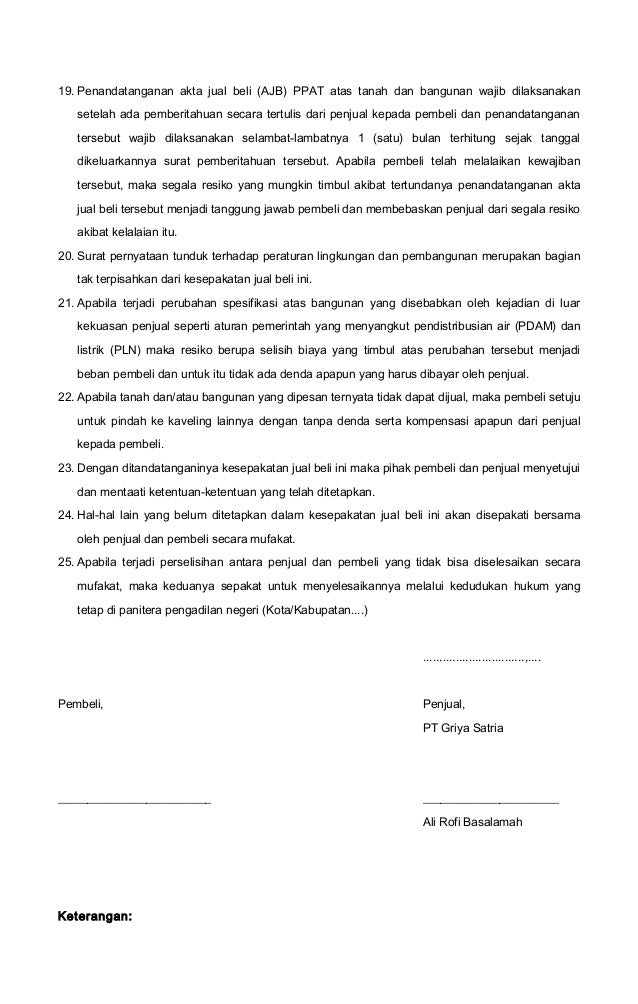 Form mkt09 (surat kesepakatan jual beli)
