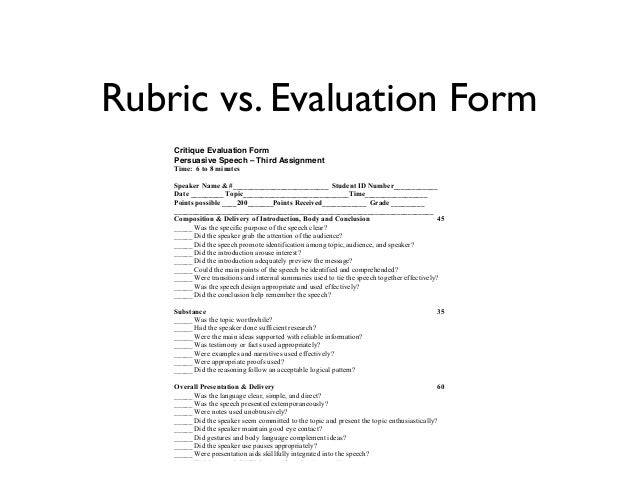 rubric for persuasive essay