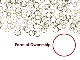 Form of Ownership
 