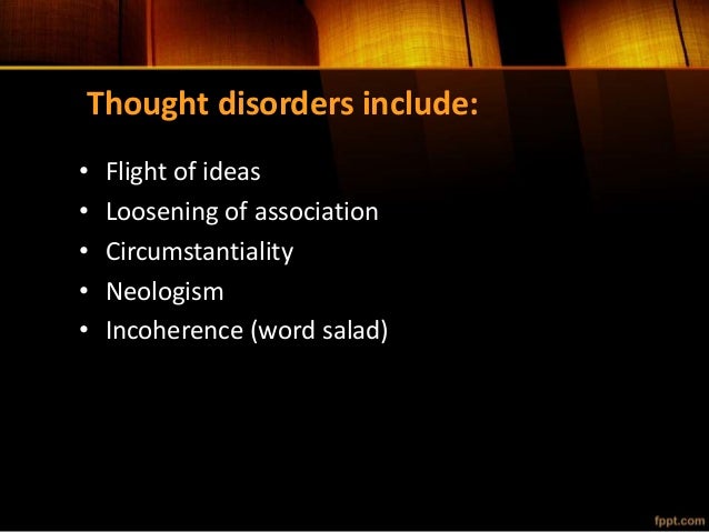 Types of thought disorders