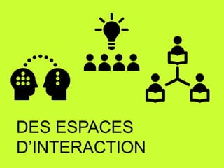 DES ESPACES
D’INTERACTION
 