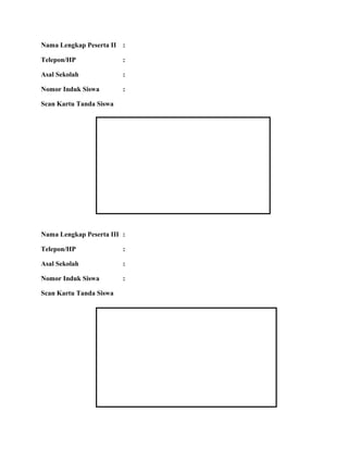 Form pendaftaran SELEB 7 LOMBA MADING KSEI FE UNJ | DOC