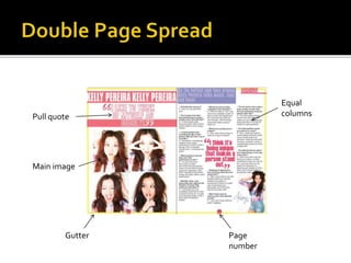 Pull quote
Main image
Gutter Page
number
Equal
columns